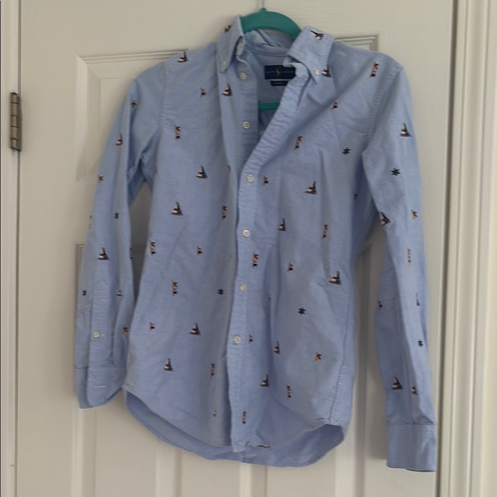 Ralph Lauren Blue Long Sleeve Button Down Shirt